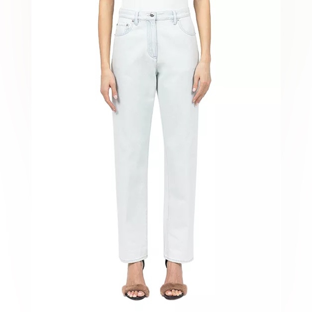 NEW Peserico Relaxed Straight Leg Jeans in Light Blue
